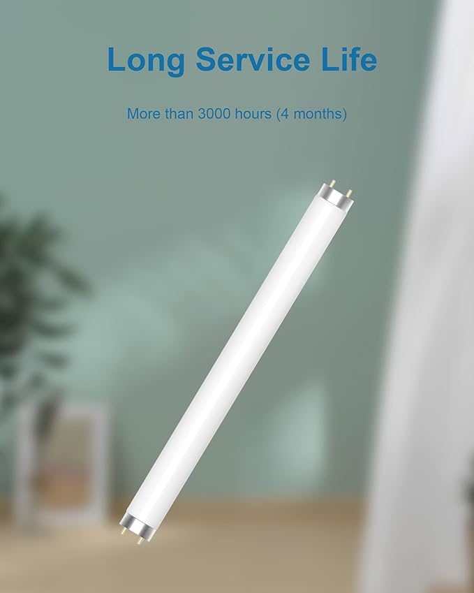 Dichroma Bug Zapper Replacement Bulb Light Tube 10W for 20W Electronic Bug Zapper, T8 Bulbs for Indoor Outdoor Mosquito Zapper Lamp (4 Pack)