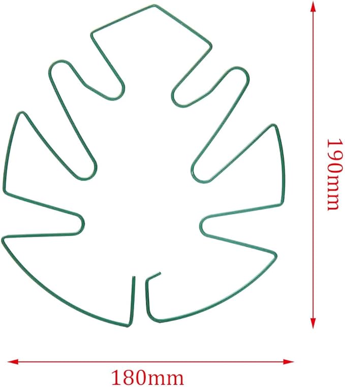 ZYAMY 6PCS Plant Hook Stem Fixing Bracket Turtle Shell Bamboo Clip Potted Plant Stem Straightening Support Green Plant Anti Fall Support Iron Bending Buckle Leaf Styling Green Used for Gardening