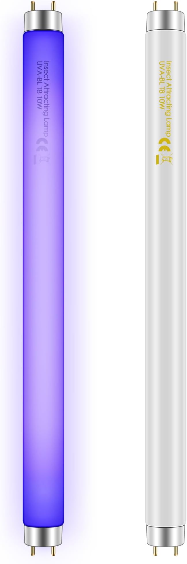 Qualirey 2 Pack Bug Zapper Replacement Light Bulbs 10W for 20W Indoor Bug Zapper, BL T8 F10W 13Inch Light Tube Compatible with Aspectek, Liba, Micnaron, Lulu Home and Other 20W Mosquito Lamp