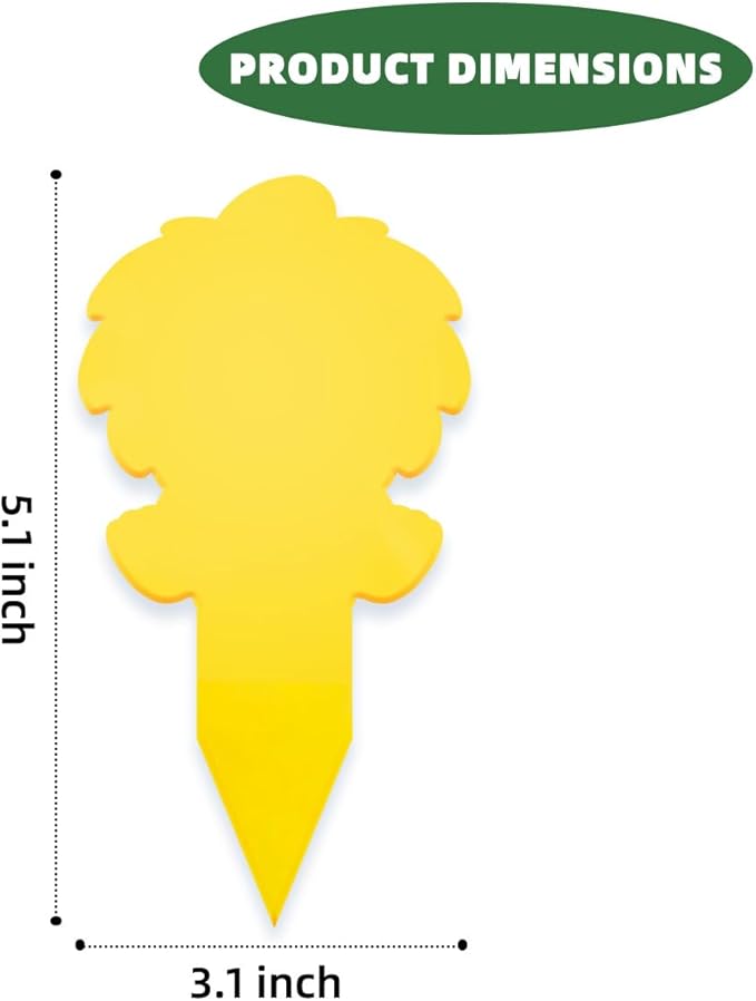 58 Pcs Ice Cream Shaped Gnat Traps, Novel Design for Easy and Conveinent Use, Yellow Sticky Traps for Fungus Gnat, Fruit Fly & Flying Insect, Ideal for Plants & Kitchens, Super Sticky, Kid & Pet Safe