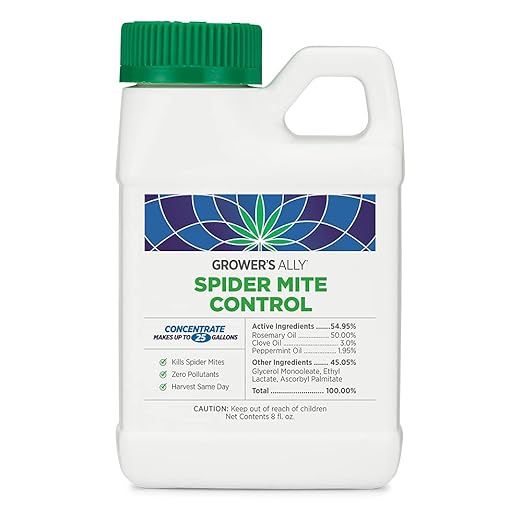 Grower's Ally Spider Mite Control | 8 oz Concentrate, Makes 25 Gallons | Insecticide and Miticide for Plants | OMRI Listed