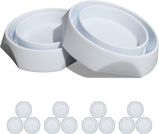 Bed Bug Interceptors with Anti Skid Pads | Bed Bug Trap | Bed Bug Traps and Detectors | Bed Bug Traps for Bed (White - 12 Pcs)