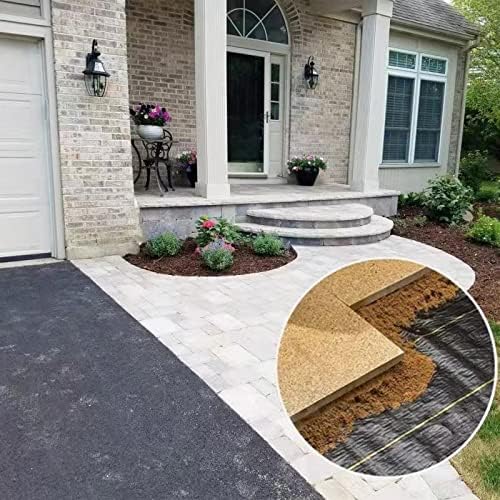 6ft x 330ft Landscape Fabric Weed Barrier Heavy Duty,3.2OZ Weed Blocker Fabric,Ground Cover Landscaping Fabric, Weed Tarp for Garden,Weed Fabric Woven