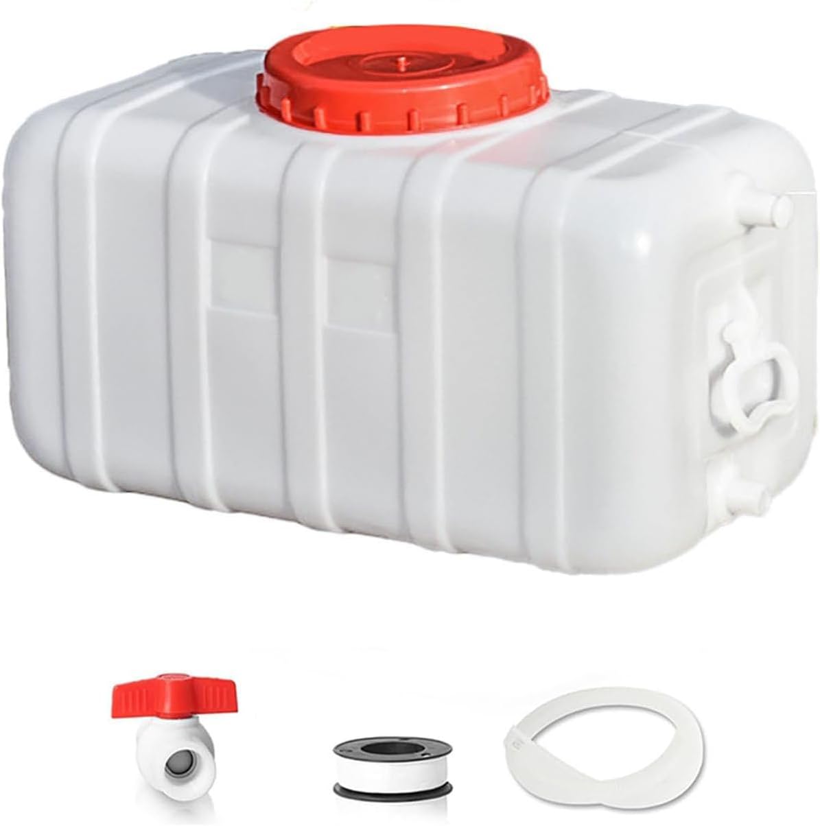 Plastic Water Storage Carrier with Tap 25L/35L/50L/80L/110L/200L Water Tank Dispenser Emergency Water Container for Camping Caravan Hiking Outdoor(Size:29Gal/110L)