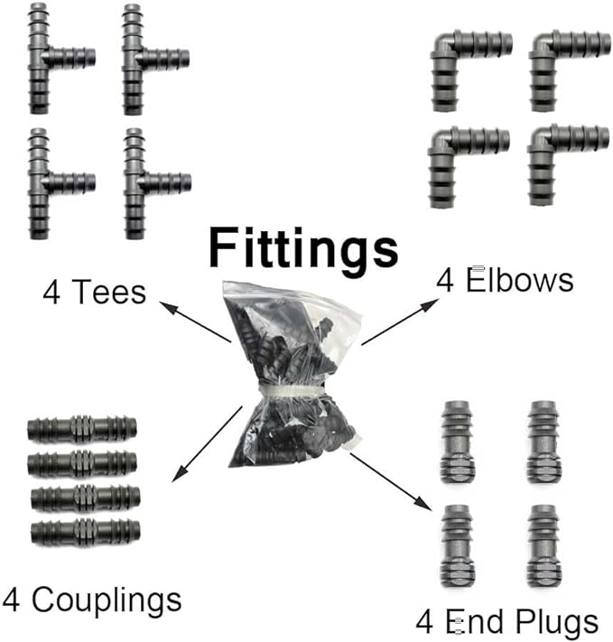 Taisia 1/2’’ Soaker Hose 100 FT Water Drip Garden Hose Drip Irrigation Hose Saves 70％Water Heavy Duty Rubber Round Soaker Hose for Garden, Lawn