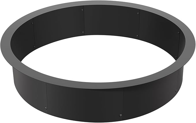 VEVOR Fire Pit Ring, 40-Inch Outer/36-Inch Inner Diameter, 8.5inch Height Fire Pit Insert, Heavy Duty Carbon Steel Liner DIY Campfire Ring Above or In-Ground, for Outdoor Camping, Bonfires