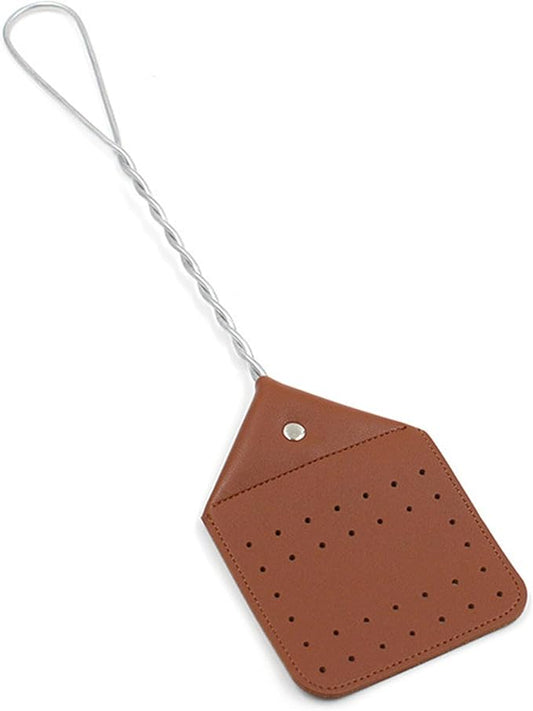 Fly Swatter, Fly Swatter Flexible PU Leather Swatters Heavy Duty with Iron Wire Handle for Indoor Outdoor Bug Mosquitoes and Bees, Flyswatter