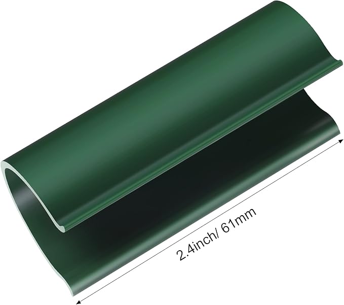 Jetec 32 Pcs PVC Pipe Clips Pool Cover Clamps for Above Ground Pool Greenhouses, Row Covers, Garden, Shelters, Bird Protection, 2.4 Inch Long(for 1/2 Inch PVC Pipe,Green)