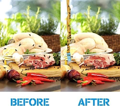 Dwcom 40 Pack Fly Trap, Fruit Fly Traps Indoor for Home, Fly Catcher Fly Strips Fly Tape Fly Paper Fly Ribbon Fly Traps Outdoor, Flying Insect Trap, Gnat Trap for Bug, Insect, Pest, Mosquito