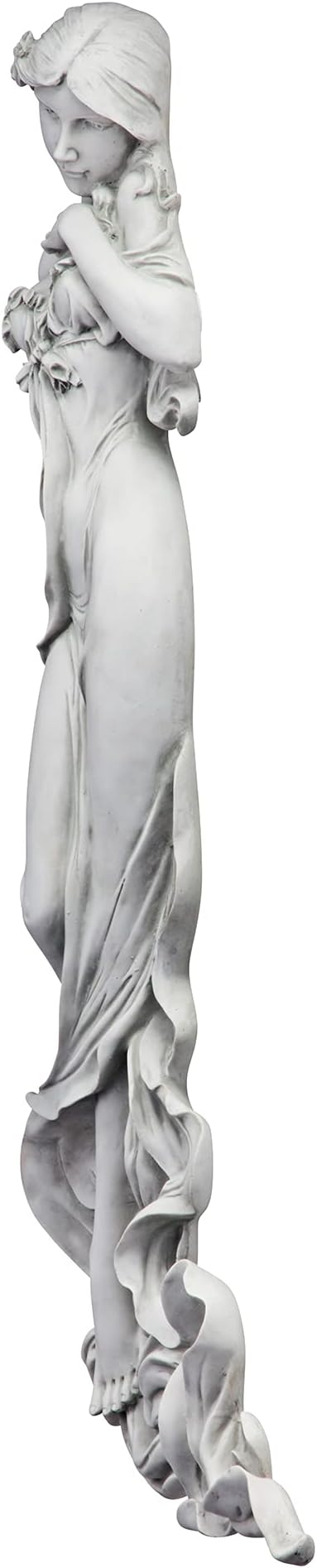 Design Toscano Flora Divine Patroness of Springtime Indoor/Outdoor Wall Frieze Sculpture, 31 inches tall, Cast Stone Resin, Antique Stone Finish