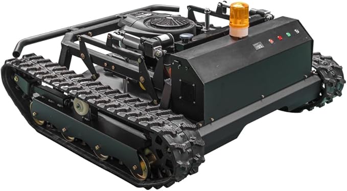 Lawn Mower, Remote Control Lawn Mower, Small Crawler Oil-Electric Hybrid Four-Wheel Drive Lawn Mowing and Weed Whacker, All Terrain Grass Cutter Yard Mower, 65° Climbing (SKD-810-90)