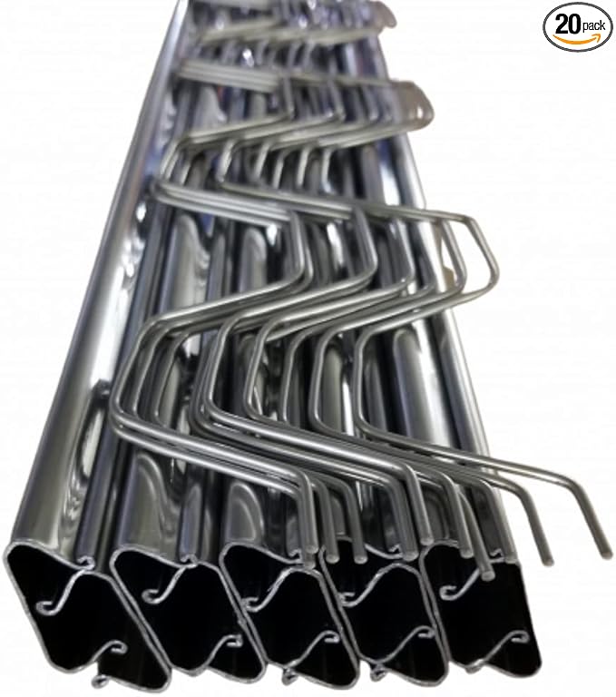 Farm Plastic Supply - Spring Wire & Lock Channel - (20 Pack) - Steel 6.5 ft Spring Lock Track & U-Channel Bundle for Greenhouse Plastic Polyethylene Film or Shade Cloth