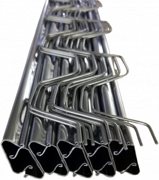 Farm Plastic Supply - Spring Wire & Lock Channel - (20 Pack) - Steel 6.5 ft Spring Lock Track & U-Channel Bundle for Greenhouse Plastic Polyethylene Film or Shade Cloth