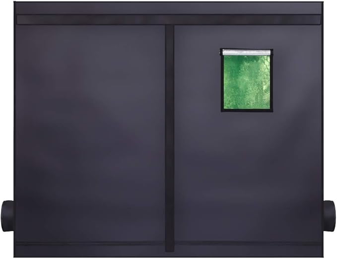 Plant Grow Tent, Black, 240x120x200cm, Indoor Growing, Enclosure with Observation Window and Floor Tray