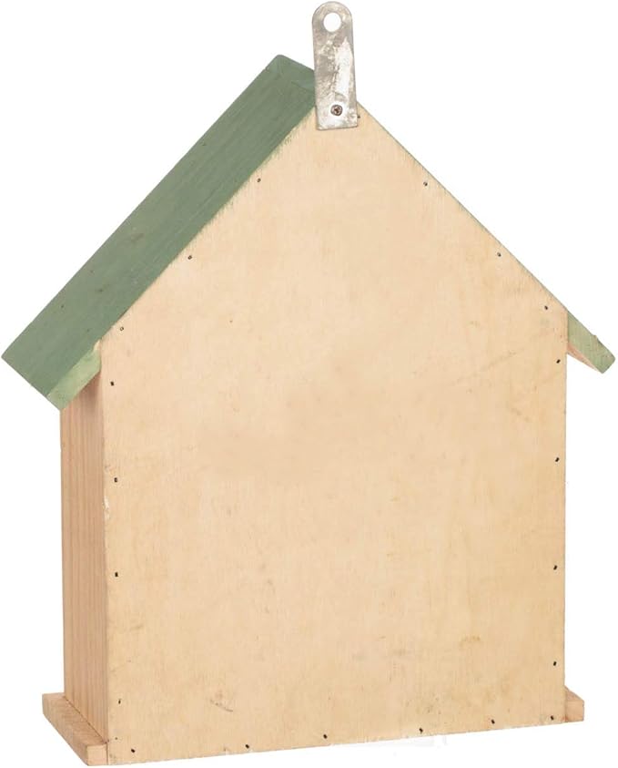 Wooden Multi Habitat Insect House Outdoor Garden Decorative Wooden Insect Hotels for Bee, Butterfly and Beetle Tree of Life Light Green Bee House