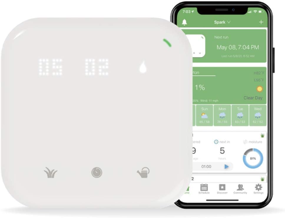 Netro Spark Smart Sprinkler Controller, WiFi, Weather Aware, Remote Access, Compatible with Alexa (8 Zone)