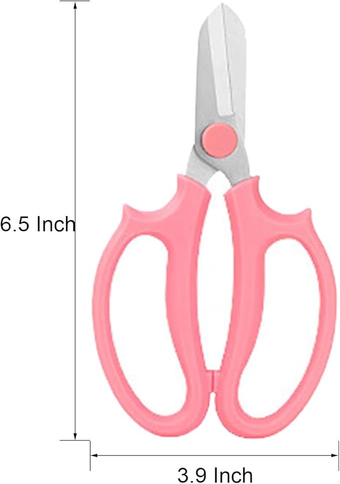 Flower Scissors - Stainless Steel Floral Scissors, Florist Cutters for Stems, Garden Plant Shears for Fresh Flowers (Blue, Pink) (2 PCS)