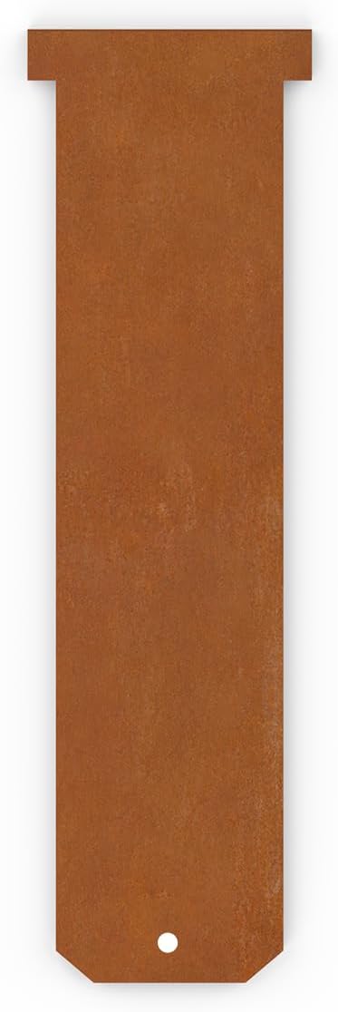 12 Pack Straight Clips 5.62 inch Tall for 6 & 8 inch Ganeekiron Cor Ten Steel Edging, Rustic