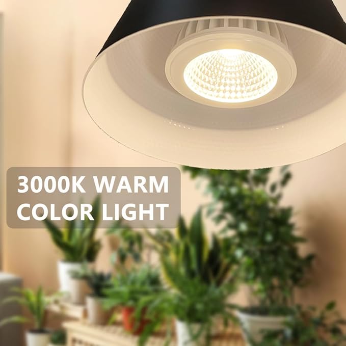 Hanging Grow Lights for Indoor Plants, Full Spectrum, with Timer and 15FT Power Cord, 20W Pendant Plant Lights for Indoor Growing, Large Tall Plant, Garden, Flowers, Greenhouse.