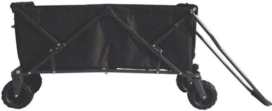 Impact Canopy Folding Collapsible Utility Wagon, Extra-Large Wagon with All-Terrain Wheels, Black