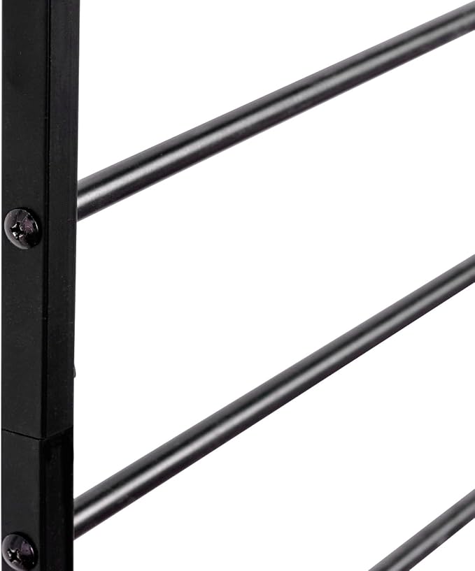 MyGift 4 Ft Tall Trellis, Black Metal Wall Mounted Garden Trellis for Climbing Plants Outdoor/Indoor, Large Wall Support Frame for Hanging Planters (1, Black)