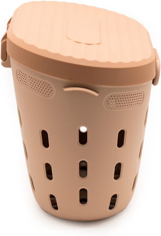 Vego Garden In-Ground Worm Composter Outdoor Farm Compost Bin 7 Gallons BPA-Free Composting System for Raised Garden Beds Tawny Brown, Twin Pack