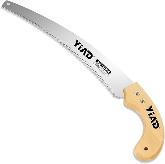 Hand Pruning Saw, 13" Curved Blade Handsaw, Hunting Saw Gardening Hand Tools Wood Working Tools, Tree Branch Cutter Wood with Hanging Scabbard for Tree Trimming Woodworking Hunting Camping