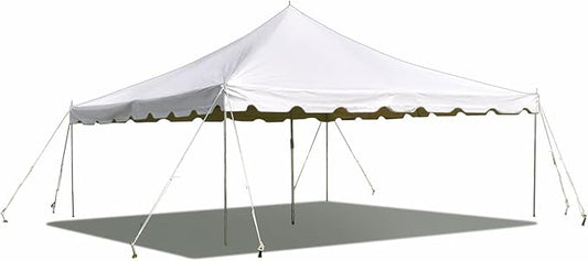 Party Tents Direct 15'x15' Weekender Standard Canopy Pole Tent - Easy Up Canopy Tent with 50 Person Capacity - Outdoor Canopies for Parties, Weddings, & Events (White)