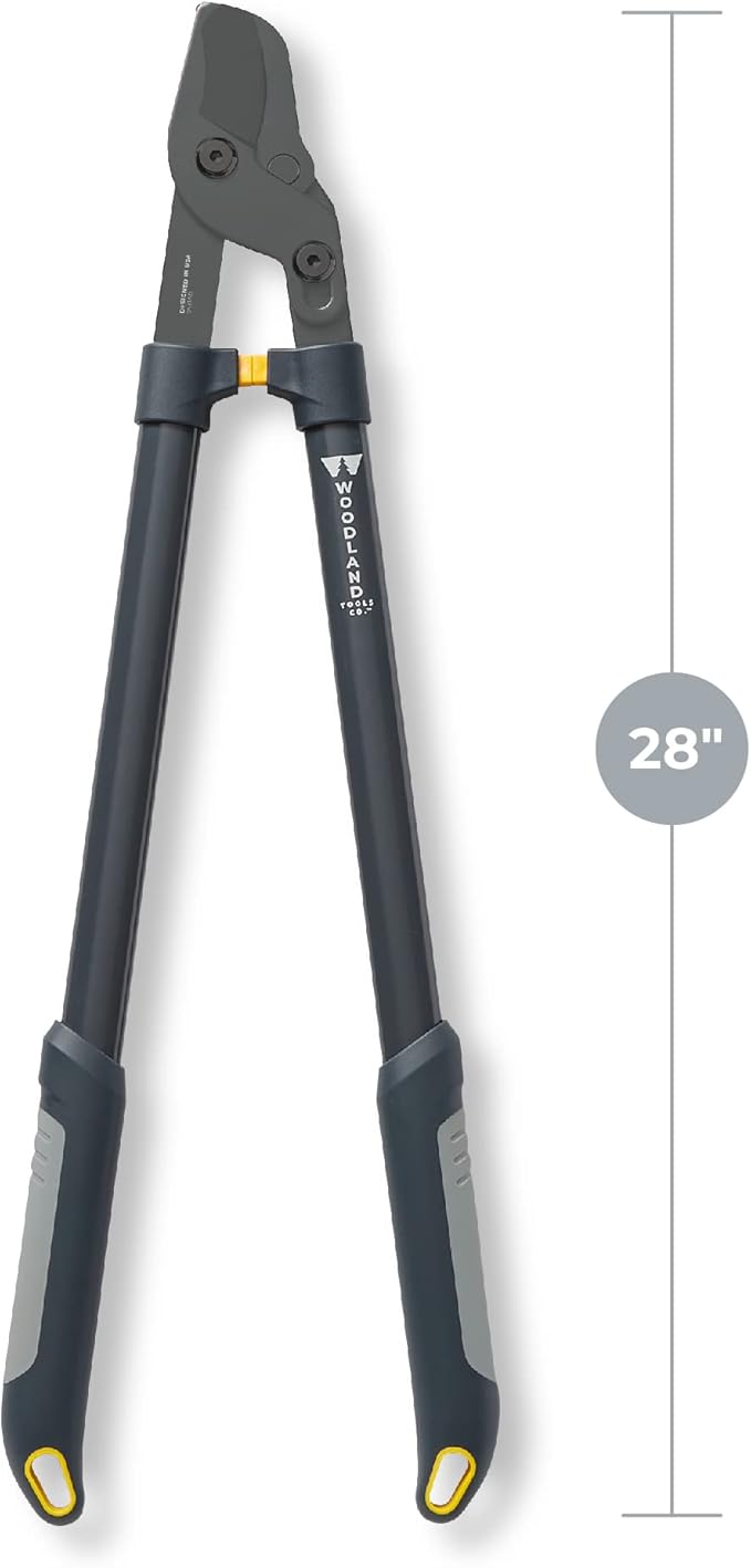 Woodland Tools Heavy Duty Lopper – 28 Inch Lever-Action Branch Cutter with Bypass Blade and Non Slip Grip – Manual Tree Limb Cutter for Thick Branches and Tough Yard Work