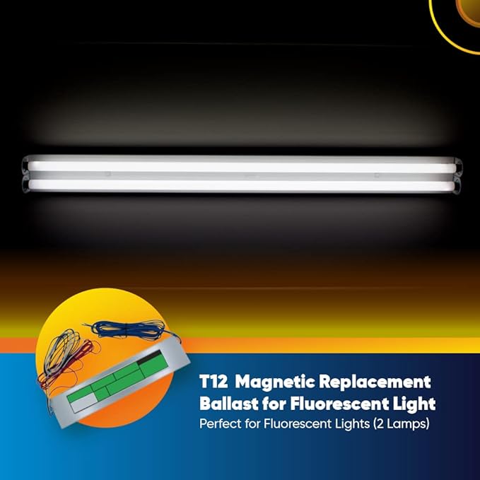 Replacement for Advance SM-2E75-S-TP Ballast by Technical Precision - 2 Lamp T12 Ballast - Magnetic Ballast for Fluorescent Light - Instant Start - 120v 60hz Ballast - F96T12 Linear Lamps - 1 Pack