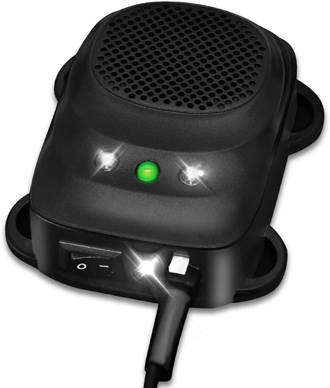 Car Rodent Repellent Ultrasonic Under Hood Animal Repeller Mouse and Rat Deterrent with LED Strobe – Engine Bay Pest Control Device for 12V 24V Vehicle, Automobile, Truck, RV