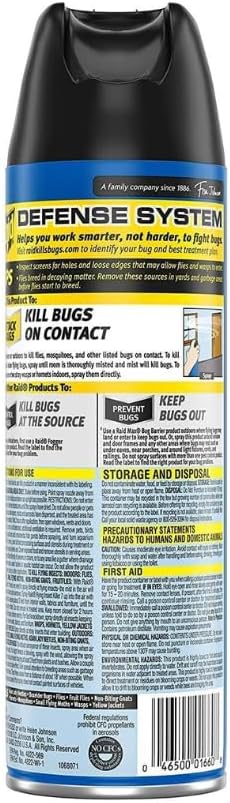Raid Flying Insect Killer - Effective Bug Control Spray for Indoor & Outdoor Use - Fast-Acting Pest Repellent, 15 Oz (Pack of 8)