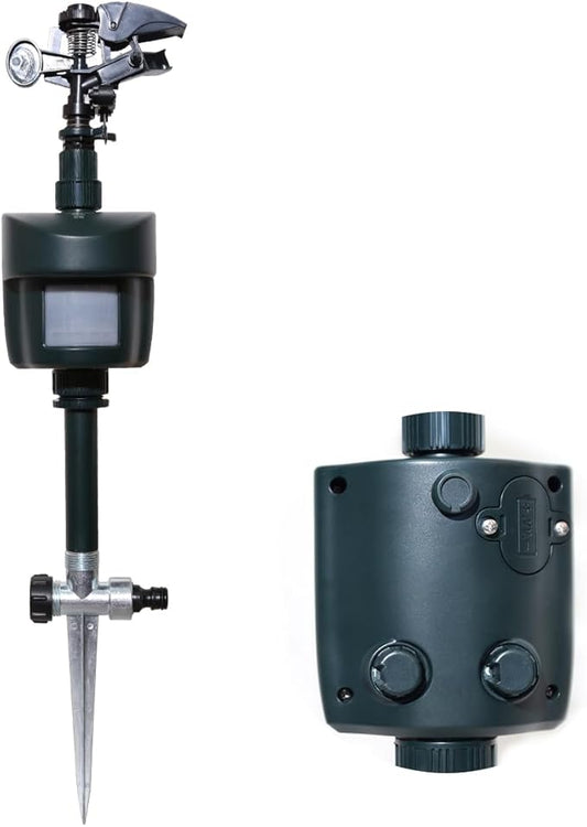 Motion Activated Sprinkler with Day & Night Detection Modes Repellent Detector for Garden Outdoor Waterproof