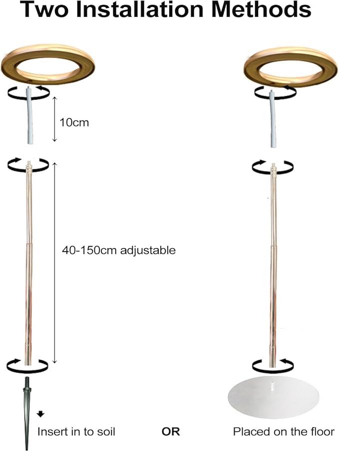 JCBritw LED Grow Light Floor Standing Adjustable Plant Lamp on Stand for Indoor Plants Dimmable with Timer Function