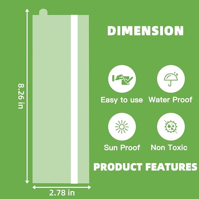 60 Pack Window Fly Traps, Clear Sticky Insect Catchers for Windows, Non-Toxic, Odorless, Waterproof Bug Trap for Fruit Flies, Gnats, House Flies & More – Indoor/Outdoor Insect Control Solution