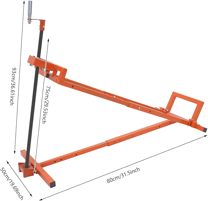 Lawn Mower Lift, 880Lbs Lawn Mower Lift Carbon Steel Lift Jack Freestanding Lawnmower Lift Tool Adjustable Lawnmower Lifts w/o Wheel for Garden Tractors All-Terrain Maintenance and Repair