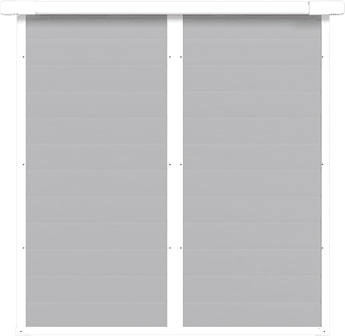 6x6 FT Storage Shed Garden House with Lockable Doors and Vents Waterproof Resin Outdoor Tool Cabinet W/Floor & Window,for Bicycles,Lawnmowers,Lawn,All Weather Use,Gray