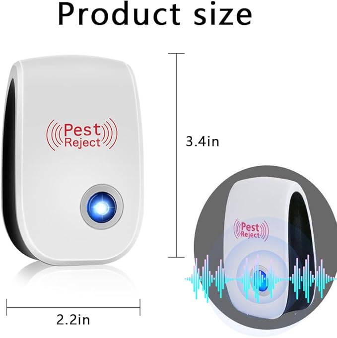 6 Pack Ultrasonic Pest Repeller Indoor Mouse Repellent Pest Repellent Ultrasonic Plug in for Spiders, Mices, Mosquitoes, Roaches, Mouse, Rodent, Bugs, Ants, Flies