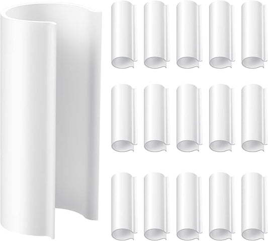 Jetec 64 Pieces Pool Cover Clamps for Above Ground Pools PVC Pipe Clips for Greenhouses, Row Covers, Shelters, Bird Protection, 2.4 Inches Long(1 Inch,White)