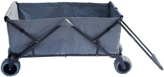 Impact Canopy Folding Collapsible Utility Wagon, Extra-Large Wagon with All-Terrain Wheels, Grey