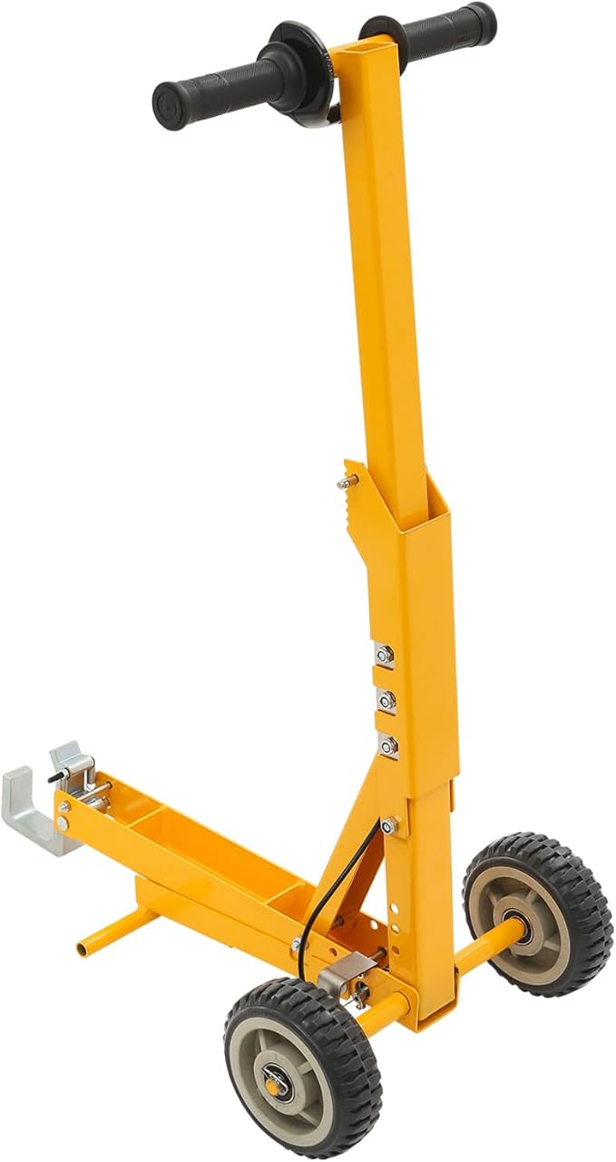 Lawn Mower Lift, 800Lbs Lawn Mower Lift Carbon Steel Manual Lift Jack Lawnmower Lift Tool Adjustable Lawnmower Lifts w/Wheel for Garden Tractors All-Terrain Maintenance and Repair(800LBS)