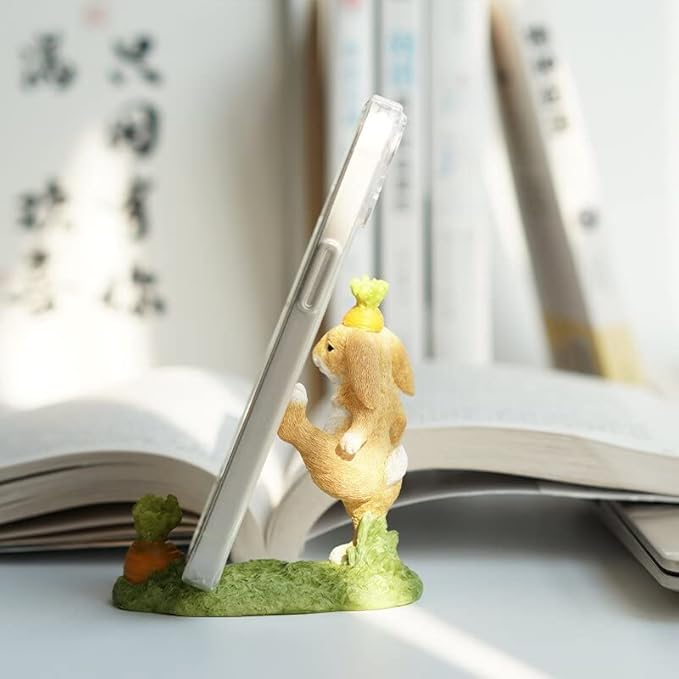 Miniature Fairy Garden Squirrel Figurine- Smart Squirrel Phone Stand Phone Holder