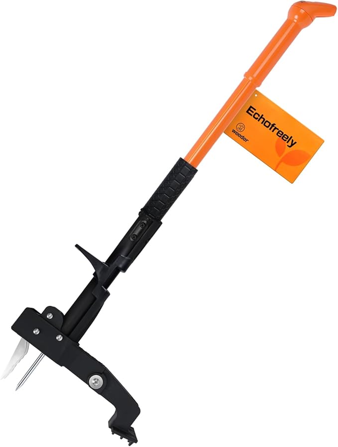 Weed Puller Tool - Adjustable 35"-46" Heavy Duty 4-Claw Stand-Up Weeder for Yard Weed Removal, Ergonomic Garden Tool with No Bending or Squatting Needed