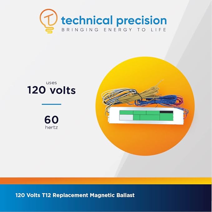 Technical Precision 120V Magnetic Ballast Replacement for Philips Rs-2s110-2-tp Rapid Start Fluorescent Light Ballast - Operates 2 Lamps - 1 Unit
