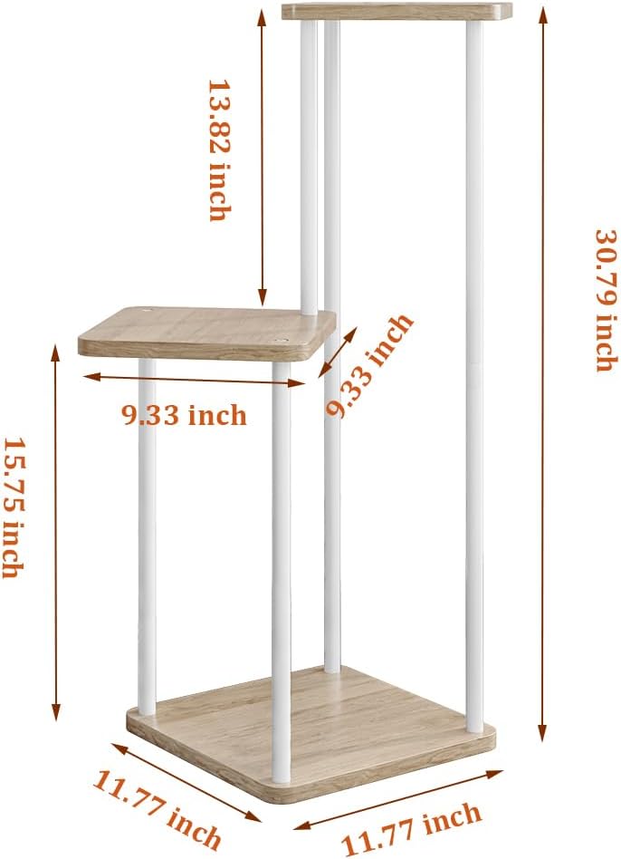 AZERPIAN 3 Tier Plant Stand Indoor Metal Plant Shelf for Multiple Plants Corner Flower Holders for Living Room Balcony Bedroom Patio Garden, Black (White, 3 tier)