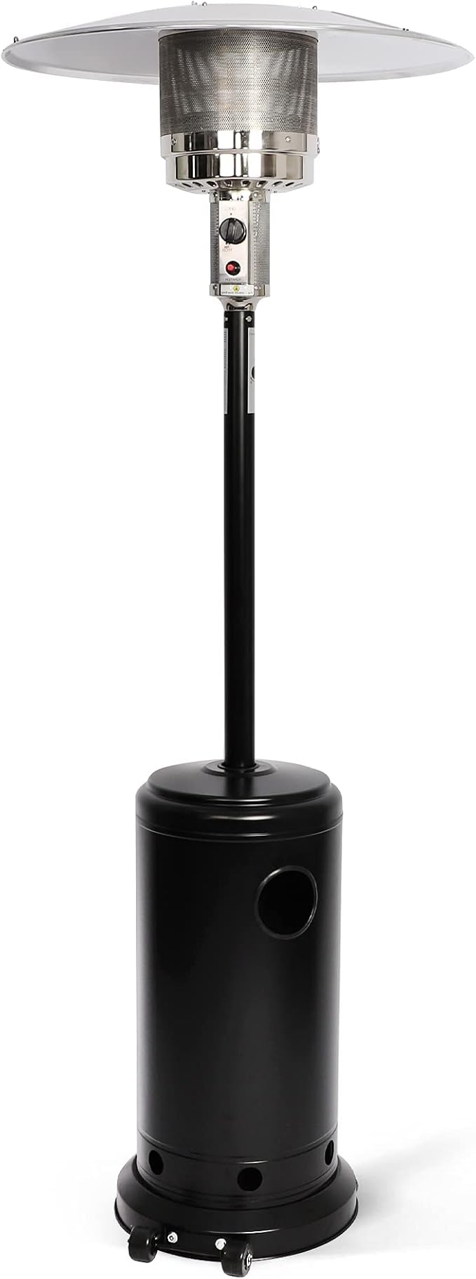 Outdoor Patio Heater, Propane Heater w/Wheels, Shelf Tabletop, Auto Shut Off Protection, 36000 BTU Tall Standing Gas Heater for Outdoor Use