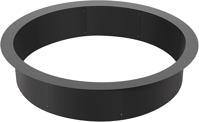 VEVOR Fire Pit Ring, 40-Inch Outer/36-Inch Inner Diameter, 10inch Height 2.5mm Thick Fire Pit Insert, Heavy Duty Carbon Steel Liner DIY Campfire Ring Above or In-Ground, for Outdoor Camping, Bonfires