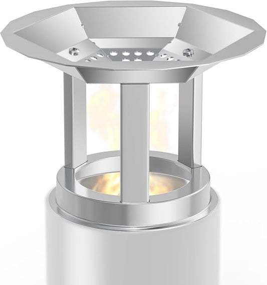 KEESHA Heat Deflector for Mesa Solo Stove 5’’, 304 Stainless Steel Heat Diffuser with 3 Detachable Legs, 1.4 lbs Masa Fire Pit Accessories-Capture Warmth & Expands Heat Radius, 7.8’’