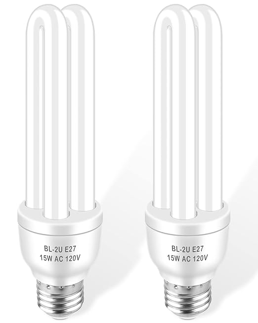 PACETAP E27 15W 2U Type Replacement Bulb, 2 Pack, Compatible with Most Models Indoor Outdoor Lamp