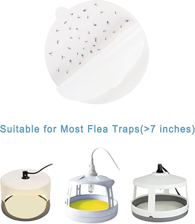 Flea Trap Refill Discs Sticky Pads 30 Pcs, 7.1 Inch Round Replacement Glue Boards for Victor The Ultimate and Other Flea Traps for Inside Your Home